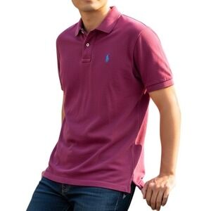 Ralph Lauren Men's Classic Fit Magenta Polo Shirt‎ L